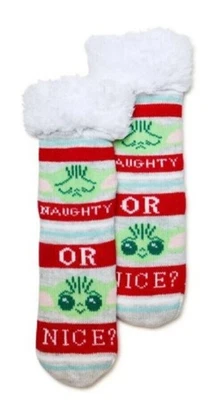 NUEVO CON ETIQUETAS Para mujeres Star Wars Bebé Yoda Zapatilla Calcetines Zapato 4-10 Navidad A1 Foto 1 de 4