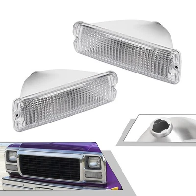 Pair Of Chrome Turn Signal Light Set LH & RH Side For Dodge D150 D250 D350 91-93 Foto 1 de 4