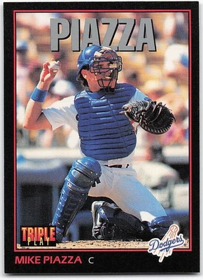 1993 Triple Play #55 Mike Piazza HOF [Base Set Baseball Card] - Image 1 of 2