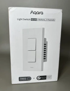 Interruptor de luz inteligente Aqara H2 (2 en 1 neutro, 2 botones, 2 canales) blanco nuevo - Imagen 1 de 6