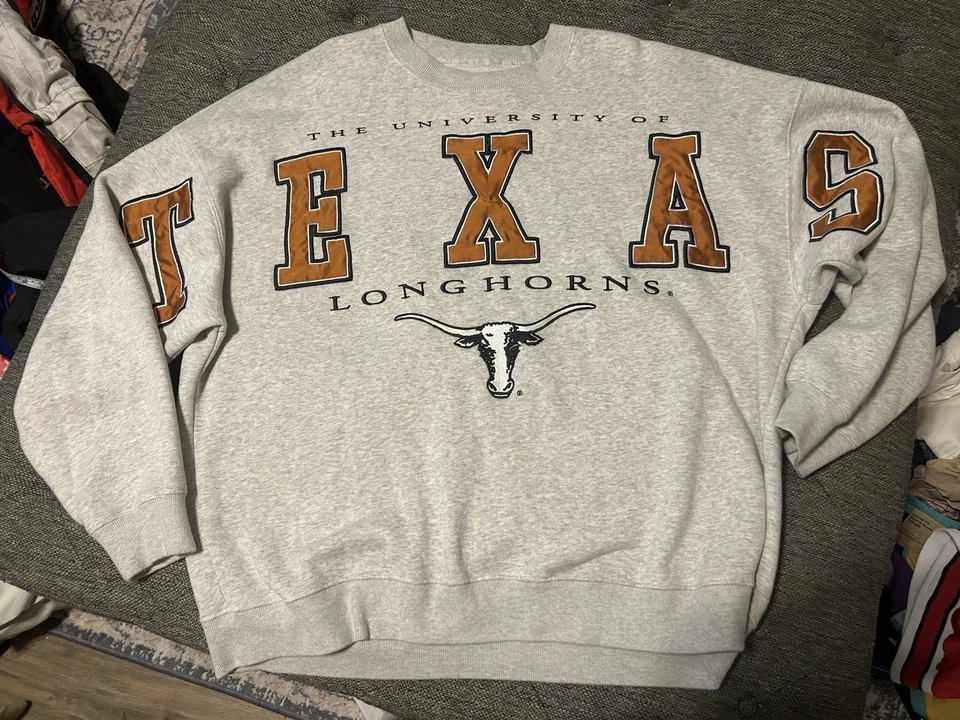 Moletom Abercrombie & Fitch College Vault Vintage Texas Longhorns Tamanho Grande Extra Grande - Imagem 1 de 3