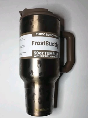 Frost Buddy Universal Thicc Buddy 50 Oz Tumbler Travel Mug New copper leopard - Image 1 of 4