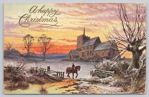 Postkarte mit geteilter Rückseite Raphael Tuck A Happy Christmas Glories of Winter 9230 - Bild 1 von 2