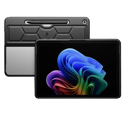 For Microsoft Surface Pro 12-inch 2025 Case Poetic with Back Pen Holder Black - Image 1 of 4