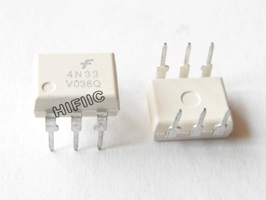 2PCS 4N33 General Purpose 6-Pin Photodarlington Optocoupler - Image 1 of 1