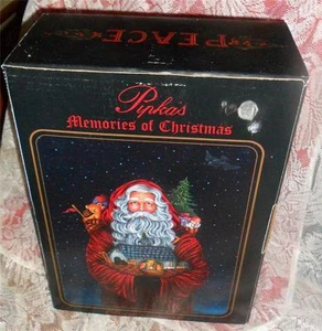 Figurina Pipka Babbo Natale che controlla la sua lista PIÙ Babbo Natale e Arca di Noè ornamento SCATOLA dolce - Foto 1 di 1