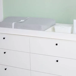 Pottery Barn Changing Pad 100% Organic Cotton Waterproof Contour Diaper - Grey - Picture 1 of 9