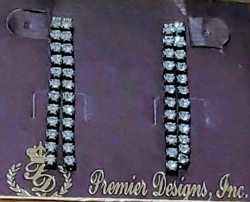 Pendientes Cristales Austriacos Doble Cuelga Deslumbramiento 💞Muy Brillante y Hermoso💞💞 Foto 1 de 2