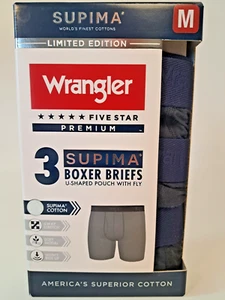 MEDIUM 32-34" Wrangler FIVE STAR Premium Men's SUPIMA 3-Pk Modal Boxer Briefs - Picture 1 of 3