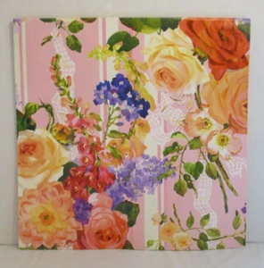 Vintage Hallmark Karten Geschenkpapier 1 ganzer Bogen Blumen Rosen Flieder - Bild 1 von 8