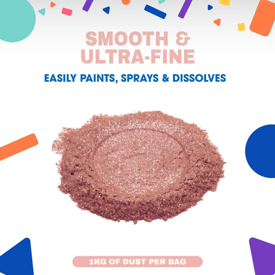 Edible Glitter Dust, Baking, Drinks and cocktails, Dust consistency, 1kg, Rose G - Image 1 of 2