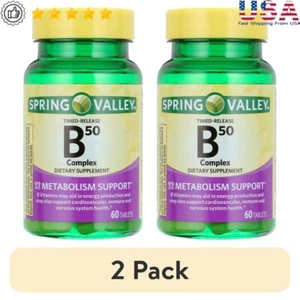(2 Pack) B-50 Complex Timed-Release Tablets Dietary Supplement 60 Count New - Picture 1 of 15
