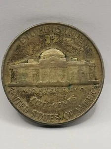 5 CENTS ARGENT 1944 P PHILADELPHIE JEFFERSON NICKEL TEMPS DE GUERRE USA / WAR - Picture 1 of 3