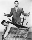 Jerry Lewis in basket with swords Dean Martin standing 24x30 inch poster