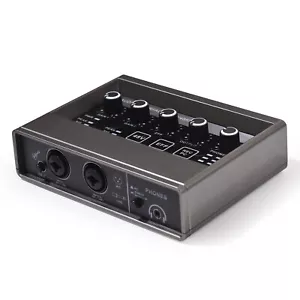 Professional XLR Audio Interface Sound Card 16bit/48kHz for Music Recording L1Q4 - Picture 1 of 12