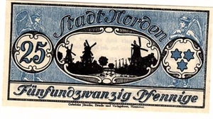 Notgeld paper money 25 Pfennig Stadt Horden 1921 - Picture 1 of 2