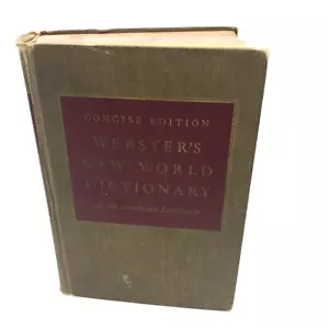 Vtg 1960 Concise Edition Websters New World Dictionary of the American Language - Imagen 1 de 12