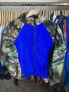 Trailcrest Real Tree Blue Camo Fleece Jacket Size XL - Picture 1 of 8