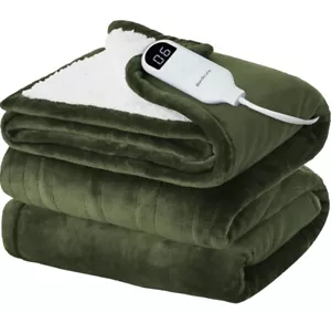 Bedsure Flannel Electric Heated Blanket Twin 6 Heat Settings 84”Lx62”W - Picture 1 of 13