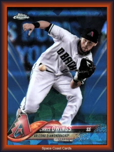 2018 Topps Chrome Sapphire Edition #122 Chris Owings Arizona Diamondbacks - Picture 1 of 2