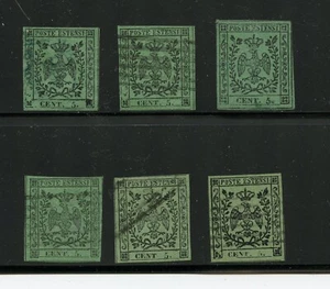 KMC4076-Italy-Modena #6 (I325) (6) Coat of Arms, Period after value, U,CV$270.00 - Picture 1 of 2