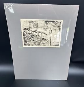 ThriftCHI ~ Thomas Bancroft Art Etching Gondola Scene - Picture 1 of 8