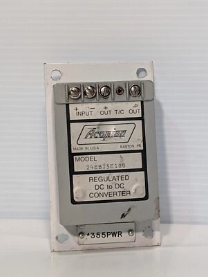 Acopian 24EB15E100 Dc To Dc Regulated Power Converter 355PWR Used - Image 1 of 4