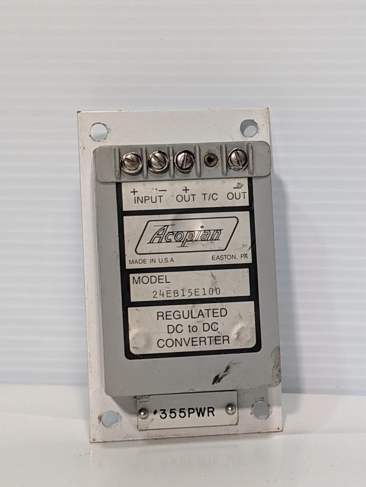 Acopian 24EB15E100 Dc To Dc Regulated Power Converter 355PWR Used - Image 1 of 4