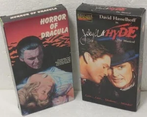 Pair VHStapes Horror Genre HORROR OF DRACULA/JEKYLL & HYDE (MUSICAL) VG NOT TEST - Picture 1 of 8