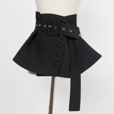 Mujer Cinturón Super Ancho Moda A Juego Camisa Vestido Negro Cintura Sello Foto 1 de 4