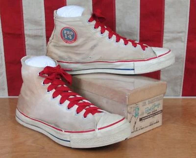 Vintage 1950s Bob Cousy Canvas Basketball Sneakers Gym Shoes 11.5 w/ Box Celtics - Image 1 of 4
