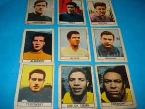 LOT OF 10 CARDBOARD FIGURINES WORLD STAR CHILE CHILE 1962 NO PANINI - Picture 1 of 2