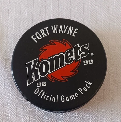 FORT WAYNE KOMETS 1998 1999 Official Game Hockey Puck Minor League IHL SGA Promo Cover