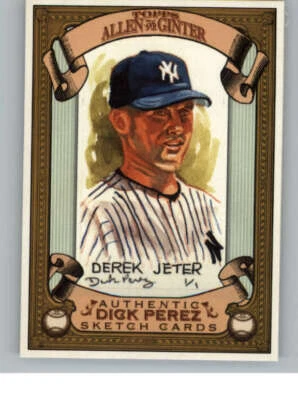 2007 Topps Allen and Ginter Dick Perez #19 Derek Jeter (ref 142031) - Image 1 of 2