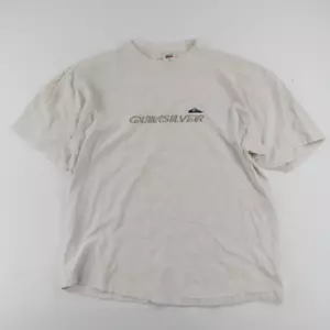 T-shirt vintage Y2K Quiksilver gialla taglia Xlarge skater grunge anni 90 surf jnco - Foto 1 di 8