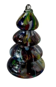 Hand Blown Glass Christmas Tree Made In Poland Art Glass Huta Szkla Rogi - Picture 1 of 7