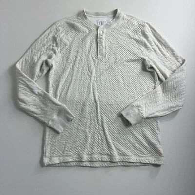 Suéter Abercrombie Fitch Para Hombre Talla Mediana Beige Henley Suéter Manga Larga Foto 1 de 4