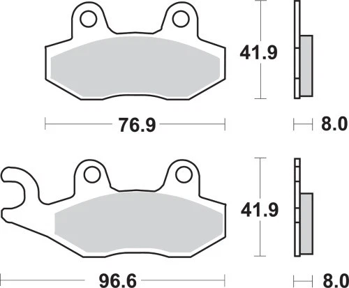 SBS Sintered Front Motorcycle Brake Pads 611SI - Image 1 of 4