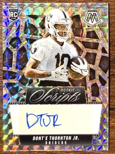 2025 Mosaic Dont’e Thornton Jr RC Auto Silver Prizm Rookie Scripts #RS-DTJ - Bild 1 von 2