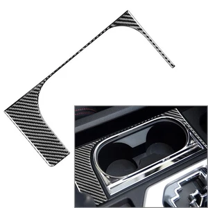 RHD Carbon Fiber Center Console Water Cup Holder Cover Fit Toyota Tundra 2014-21 - Picture 1 of 10