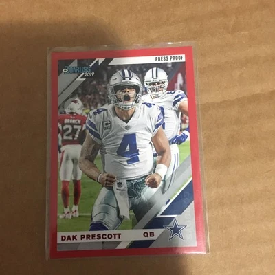 2019 Donruss #73V Dak Prescott Press Proof Red celebrating - Image 1 of 2