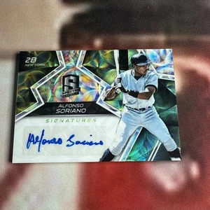 2017 Panini Spectra Auto Green Scope /10 Alfonso Soriano - Picture 1 of 2