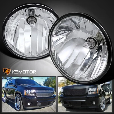 Fits 2007-2014 GMC Yukon Chevy Avalanche Suburban Tahoe Fog Lights Bumper Lamps Foto 1 de 4