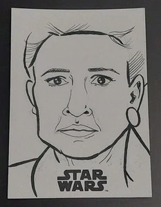 2017 Topps Star Wars: The Last Jedi Leia Organa Sketch Art Card By Jamie Cosley - Picture 1 of 2
