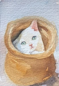 ACEO Original Mixed Media Painting Art - Picture 1 of 1