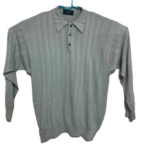 Raffi Linea Uomo Polo Sweater Made in Italy Cotton Blend Xtra Large / XL Green - Picture 1 of 5