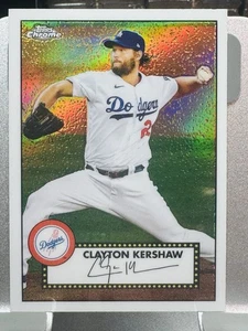 Clayton Kershaw 2021 Topps Chrome Refractor DISCO REMIX Insert DODGERS RAINBOW - Bild 1 von 1