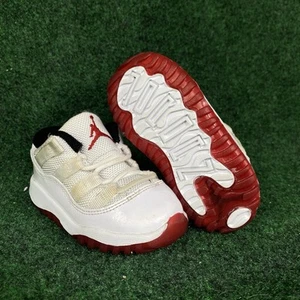 Infant jordan 11 XI Cherry Bottom White Lows size 5.5c 505836-111 Toddler TD - Picture 1 of 10