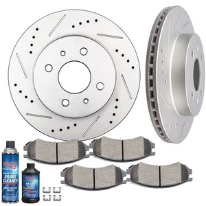 Front Brake Rotors And Ceramic Pads For Saturn SC2 1993 1994 1995-2001 2002 - Picture 1 of 11