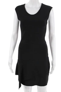 BCBGMAXAZRIA Womens Sheath Tank Dress Black Sleeveless Round Neck Size S - Picture 1 of 8